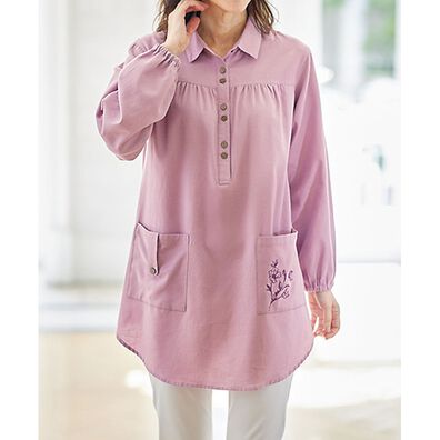 BELLUNA（ベルーナ）の「綿１００％おしゃれかっぽうシャツ（パジャマ・ルームウェア）」