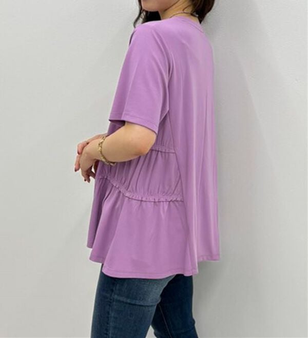 BELLUNA（ベルーナ）の「ひんやり！サイドギャザー使いチュニック（チュニック）」｜詳細画像