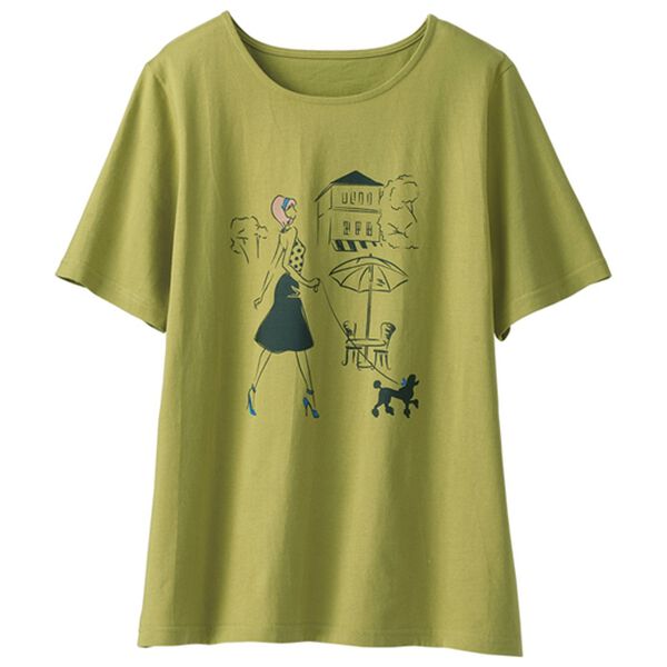 BELLUNA（ベルーナ）の「ひんやリッチコットン大人のプリントＴシャツ（Tシャツ）」｜詳細画像