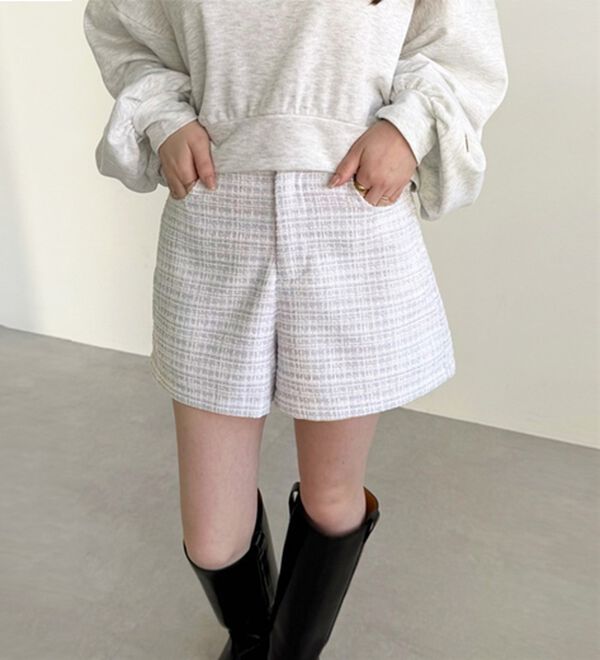 GeeRA（ジーラ）の「サマーツイードショートパンツ（その他パンツ）」｜詳細画像