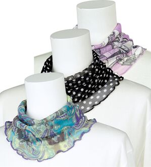 「【３柄組】シルク１００％ネックカバー（その他ファッション小物）」｜3柄組