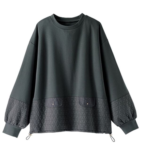 BELLUNA（ベルーナ）の「キルト切替スピンドル使いプルオーバー（カットソー）」｜詳細画像