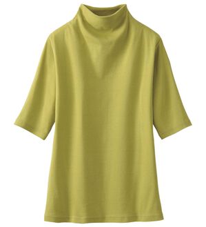 LAVIENNE（ラヴィエンヌ）の「着回し抜群！綿１００％ＵＶ対策トップス（カットソー）」｜ライムグリーン