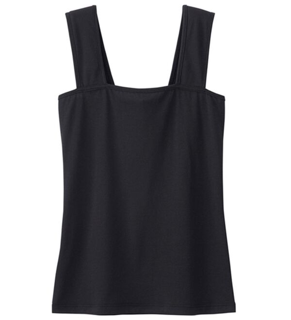 YU'NOW（ユナウ）の「【抗菌防臭】【吸水速乾】ブラ紐隠しの優秀インナー（肌着・インナーウェア）」｜ブラック