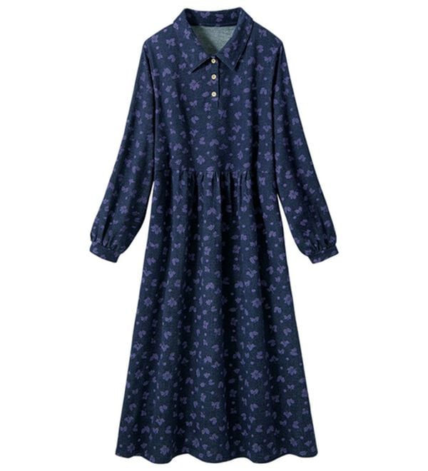 ルフラン（ルフラン）の「【２色組】小花柄衿付ロングワンピース（ロングワンピース）」｜詳細画像