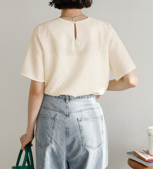 GeeRA（ジーラ）の「ふくれジャカードテクスチャーブラウス（ブラウス）」｜詳細画像