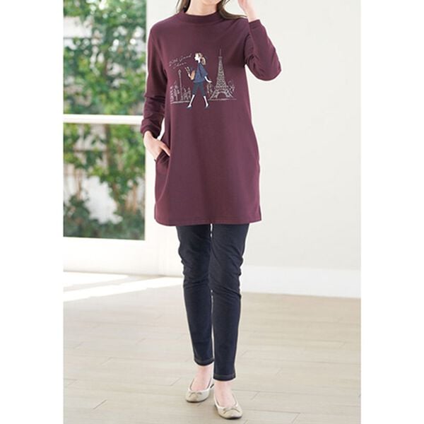 BELLUNA（ベルーナ）の「軽くてあったか裏起毛プリントチュニック（チュニック）」｜詳細画像