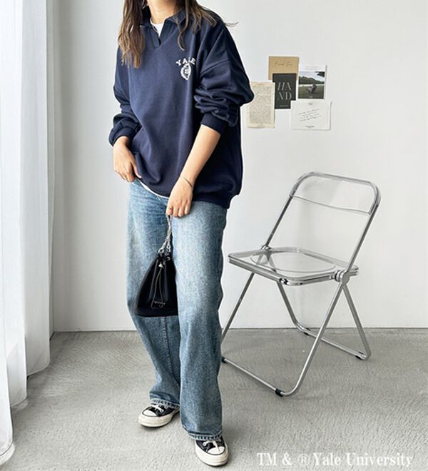 GeeRA（ジーラ）の「FIRSTMOOD別注【ＹＡＬＥ】裏起毛オーバーサイズスキッパースウェット（トレーナー・スウェット）」｜詳細画像