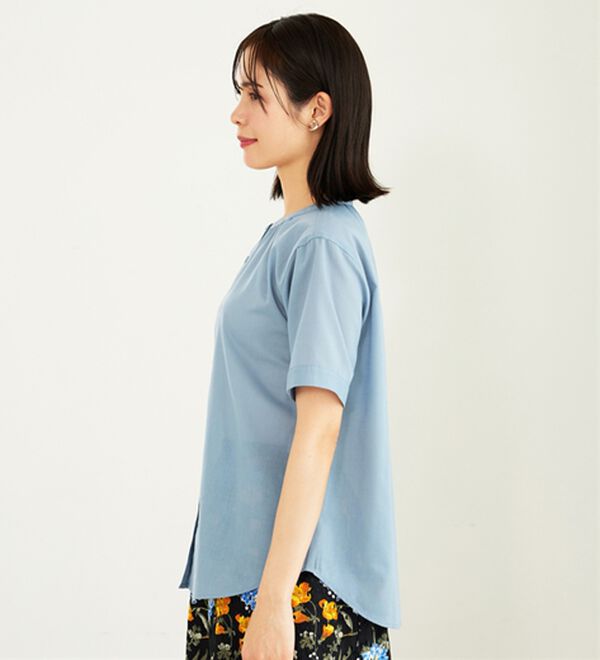 BELLUNA（ベルーナ）の「ギャザー使いバンドカラーブラウス（ブラウス）」｜詳細画像