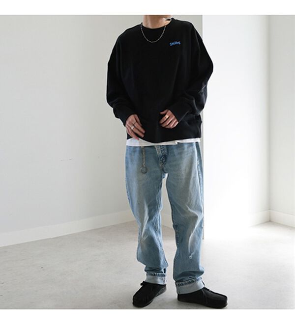 GeeRA（ジーラ）の「【スマーフ】コラボプリントスウェット（メンズカットソー）」｜詳細画像