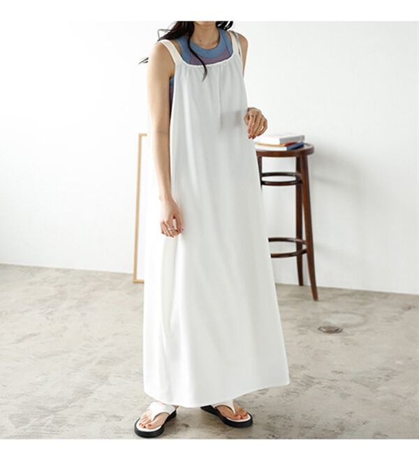 異素材ベルトリネンタッチワンピース - ベルーナ【公式】 