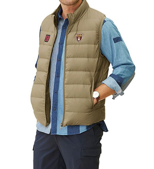 「＜ハッシュパピー＞切替えお洒落なデニムシャツ（メンズシャツ）」｜詳細画像