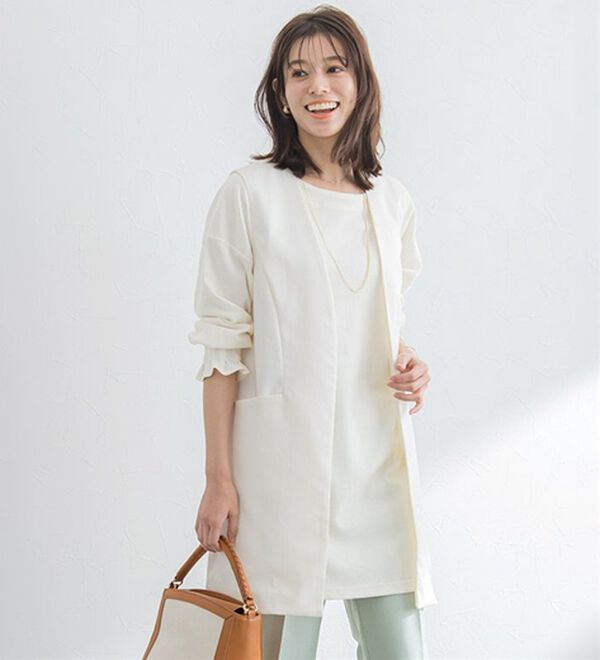 Pierrot（ピエロ）の「タックスリーブポンチチュニック（チュニック）」｜詳細画像