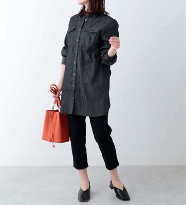 BELLUNA（ベルーナ）の「ポケットデザインデニムシャツチュニック（チュニック）」｜詳細画像