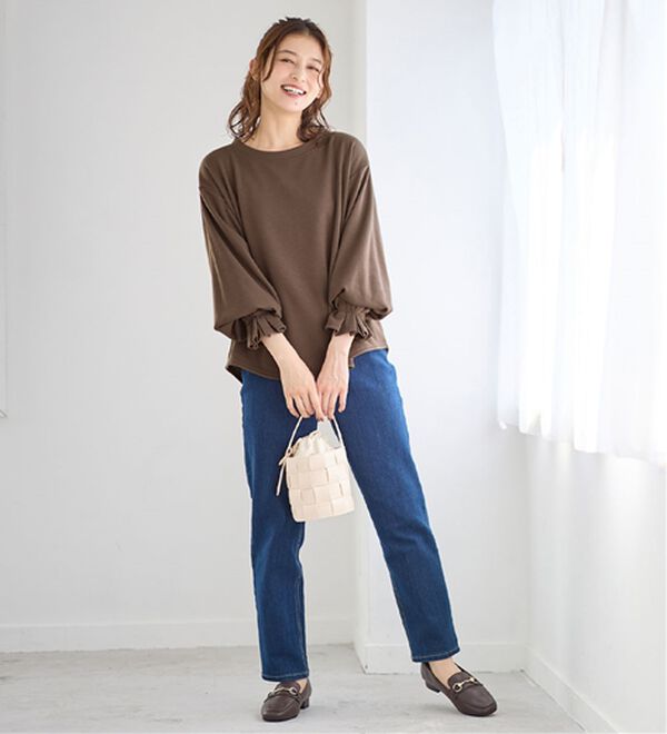 Viola e Viola（ヴィオラ エ ヴィオラ）の「裏ファー袖タックプルオーバー（カットソー）」｜詳細画像