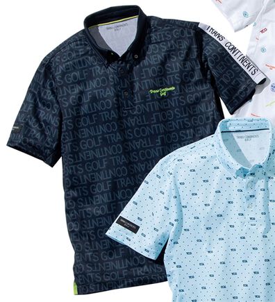 「＜トランスコンチネンツゴルフ＞ドライゴルフポロシャツ（メンズポロシャツ）」
