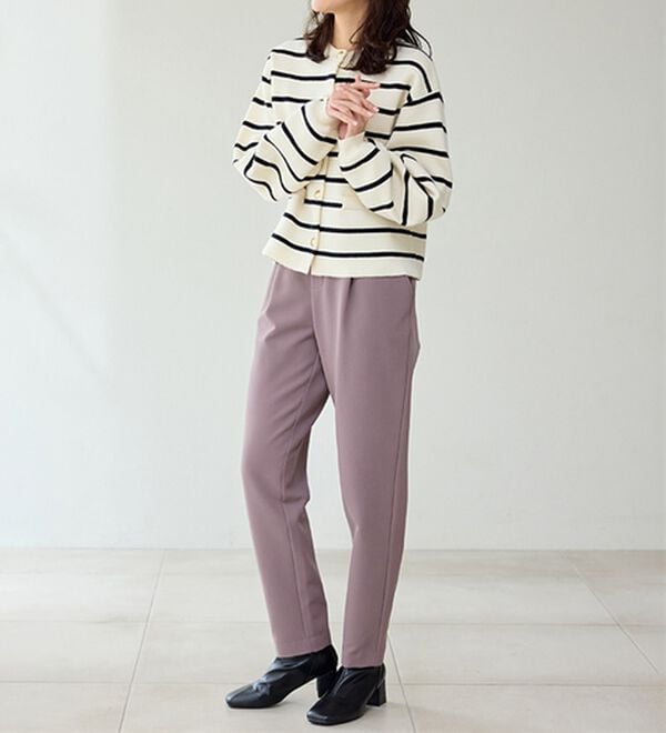 RANAN（ラナン）の「あったか！裏起毛美脚シルエットタックパンツ（フルレングスパンツ）」｜詳細画像