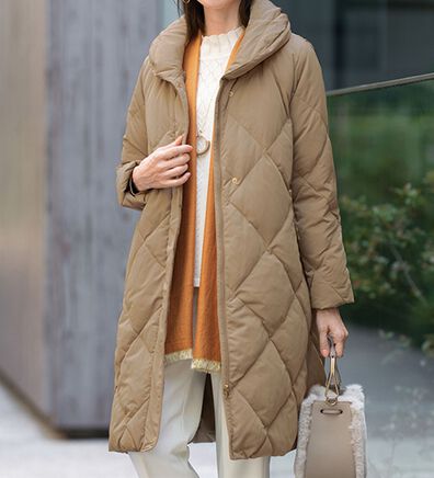 ルフラン（ルフラン）の「キルトデザインふんわり衿コート（ロングコート）」