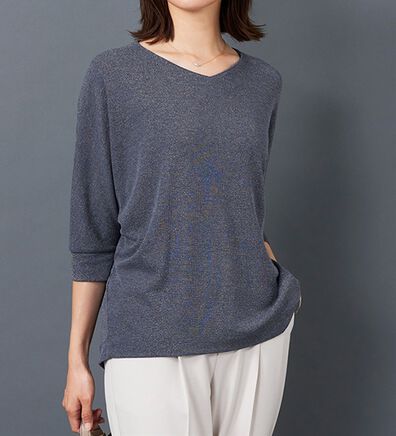 BELLUNA（ベルーナ）の「ラメ調ドルマンプルオーバー（カットソー）」