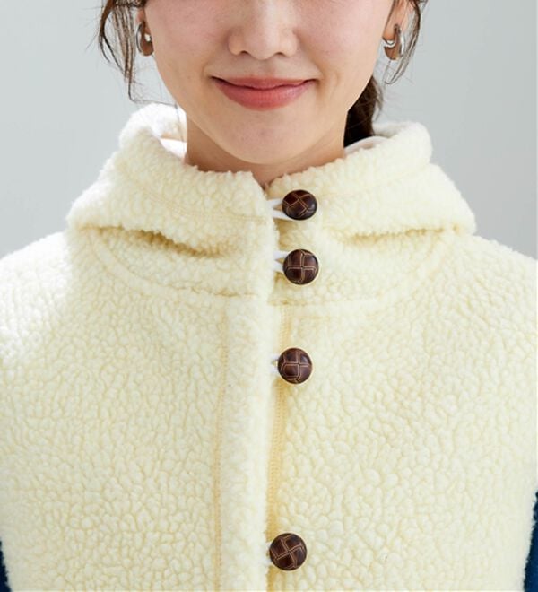 BELLUNA（ベルーナ）の「【快適Ｌａｂ．】ぬくぬく暖か裏フリースボア素材ベスト（ベスト）」｜詳細画像