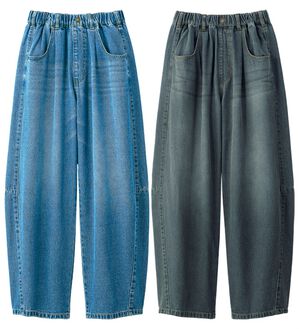 ルフラン（ルフラン）の「【２本組】丸みが可愛いデニムパンツ（フルレングスパンツ）」｜詳細画像