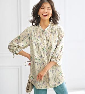 BELLUNA（ベルーナ）の「涼感柔らか袖リボンチュニック（チュニック）」｜詳細画像