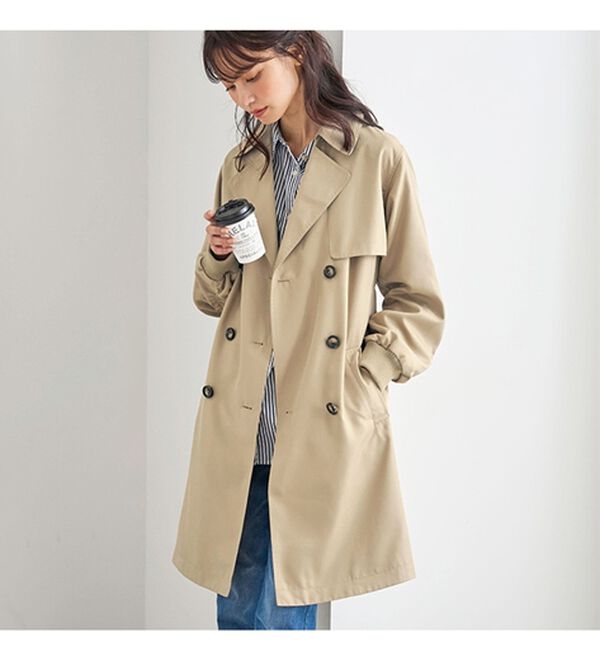 BELLUNA（ベルーナ）の「花粉対策！袖リブ使いトレンチコート（ロングコート）」｜詳細画像