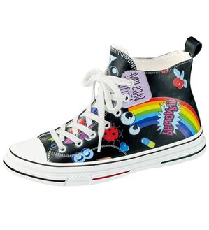 BELLUNA（ベルーナ）の「＜ＥＹＥ　ＴＨＥＭＥ（アイ　テーマ）＞牛革スニーカー（スニーカー）」｜ブラック