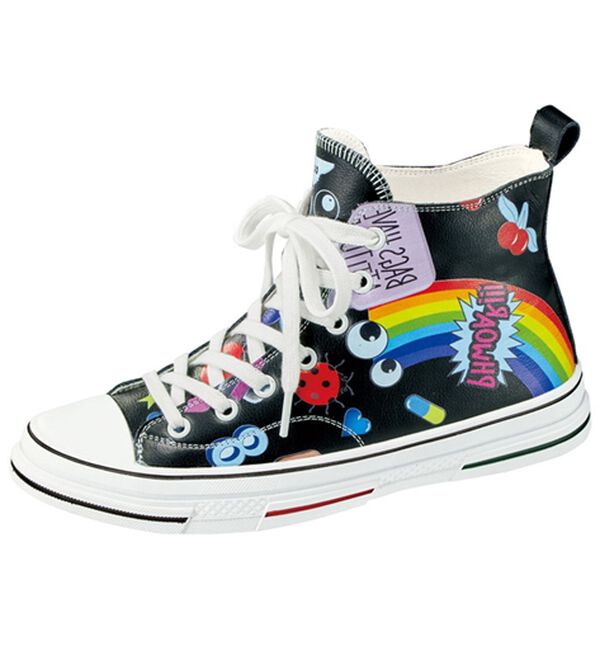 BELLUNA（ベルーナ）の「＜ＥＹＥ　ＴＨＥＭＥ（アイ　テーマ）＞牛革スニーカー（スニーカー）」｜ブラック