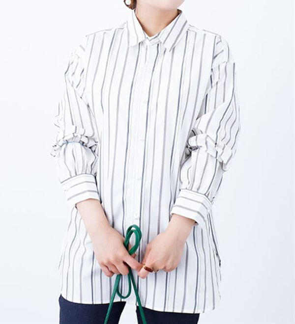 BELLUNA（ベルーナ）の「＜ＳＯＬＯＴＥＸ　Ｒ＞パールボタンチュニック（シャツ）」｜詳細画像