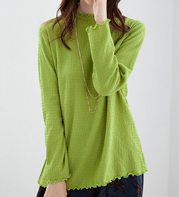 BELLUNA（ベルーナ）の「ジャカード素材メローデザインプルオーバー（カットソー）」｜詳細画像