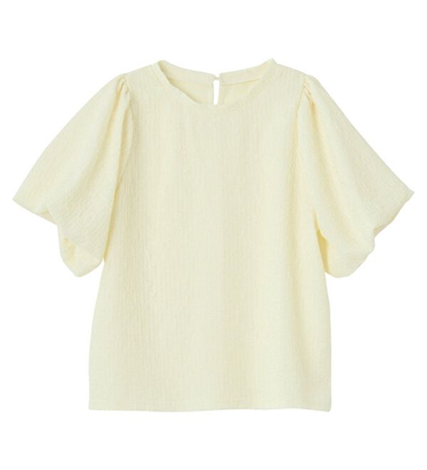 GeeRA（ジーラ）の「ワッシャー素材バルーン袖Ｔブラウス（ブラウス）」｜詳細画像
