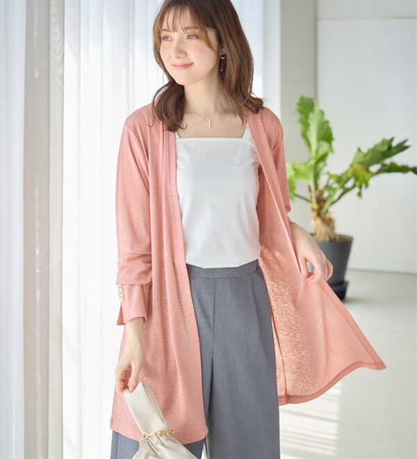 alotta（アロッタ）の「さらっと軽い！シアートッパーカーディガン（その他カーディガン）」｜詳細画像