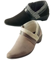 BELLUNA（ベルーナ）の「＜エル　プラネット＞美脚魅せ異素材使いブーティ（ブーツ）」