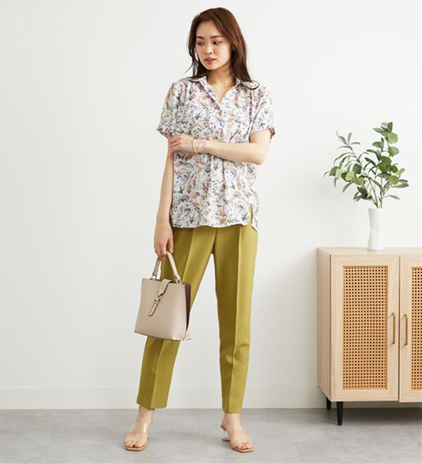 BELLUNA（ベルーナ）の「エアリーツイル裾タックシャツチュニック（チュニック）」｜詳細画像