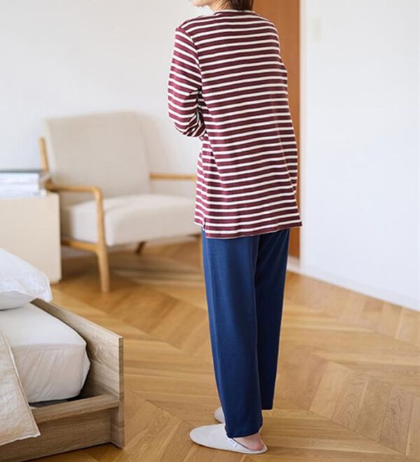 LAVIENNE（ラヴィエンヌ）の「【とろける肌心地】綿１００％やわらかスムースパジャマ（パジャマ・ルームウェア）」｜詳細画像