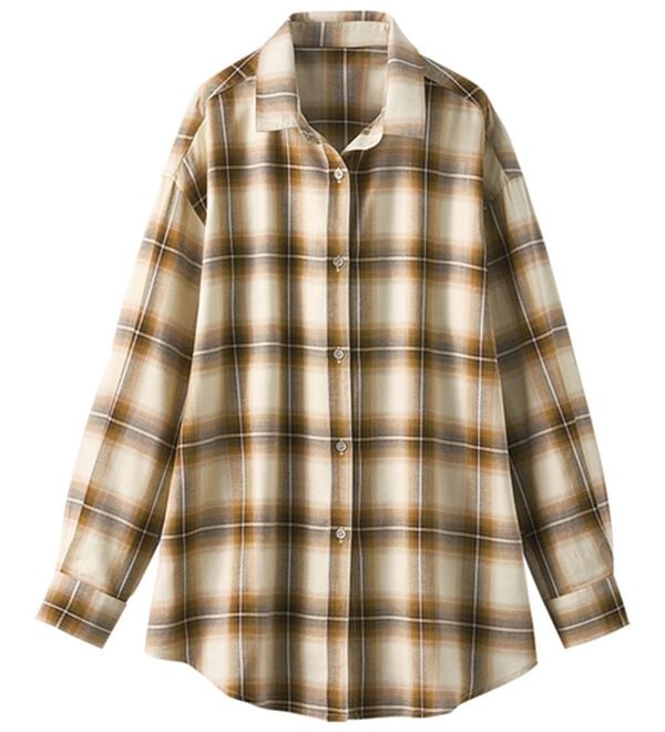 BELLUNA（ベルーナ）の「ゆったり快適チェック柄シャツチュニック（チュニック）」｜詳細画像