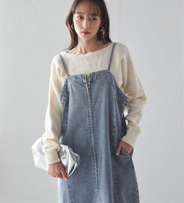 RANAN（ラナン）の「フロントジップデニムジャンスカ（その他ワンピース）」｜詳細画像