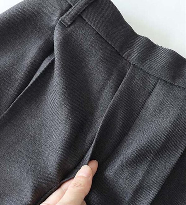 Pierrot（ピエロ）の「大人シルエットウールライクタックワイドパンツ（ワイドパンツ・ガウチョ）」｜詳細画像