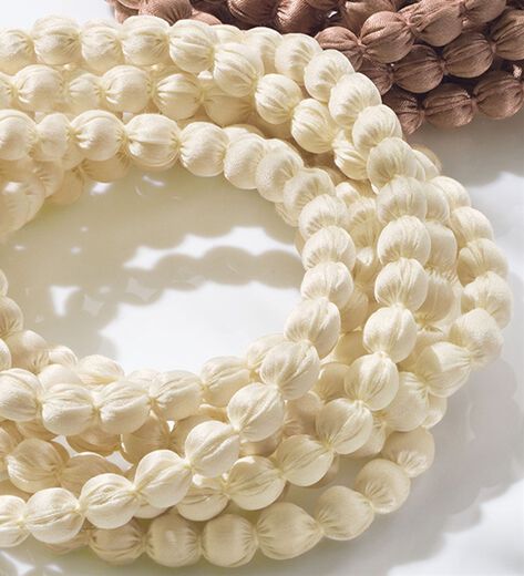 未使用品CITRUS シルクボール２点セット 豪華レースストール&ネックレス 未使用品CITRUS シルクボール2点セット 豪華レースストール