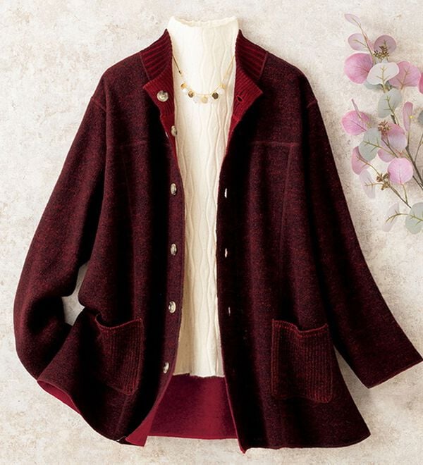 ルフラン（ルフラン）の「ウール１００％リバーシブルジャケット＜萌音花～ほのか～＞（その他ジャケット）」｜詳細画像