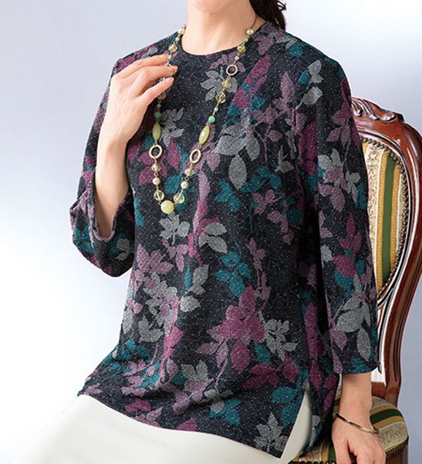 ルフラン（ルフラン）の「涼やかふくれニットブラウス＜蓮奈～れんな～＞（ブラウス）」｜詳細画像