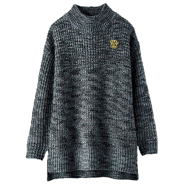 BELLUNA（ベルーナ）の「ブローチ付ミックス調ニットプルオーバー（ニット・セーター）」｜詳細画像