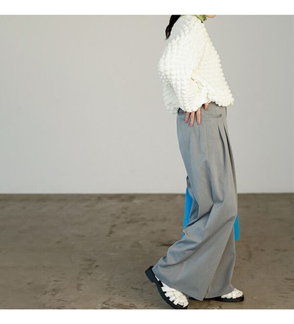 GeeRA（ジーラ）の「フロントポケットタックワイドパンツ（ワイドパンツ・ガウチョ）」｜詳細画像