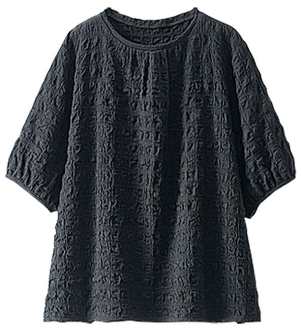 BELLUNA（ベルーナ）の「ポコポコ素材裾ドロストプルオーバー（カットソー）」｜詳細画像