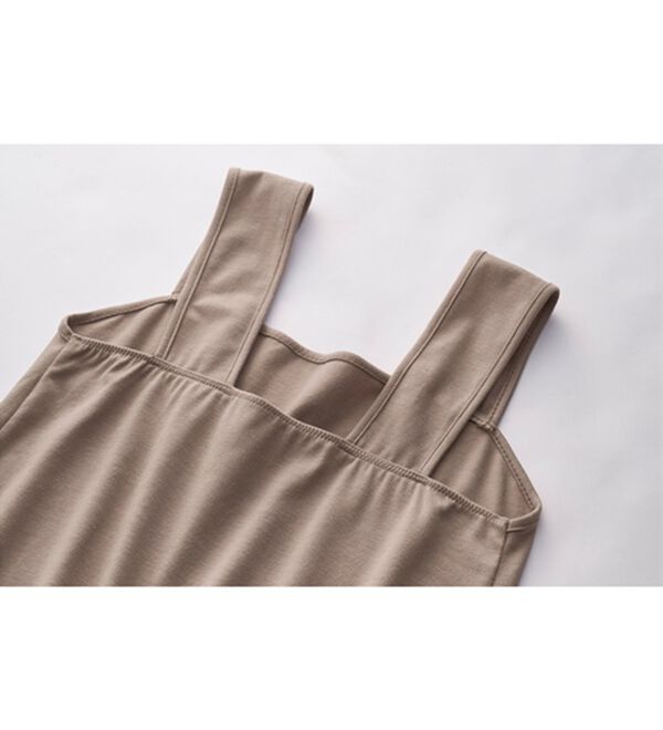 YU'NOW（ユナウ）の「【抗菌防臭】【吸水速乾】ブラ紐隠しの優秀プリーツワンピース（肌着・インナーウェア）」｜詳細画像