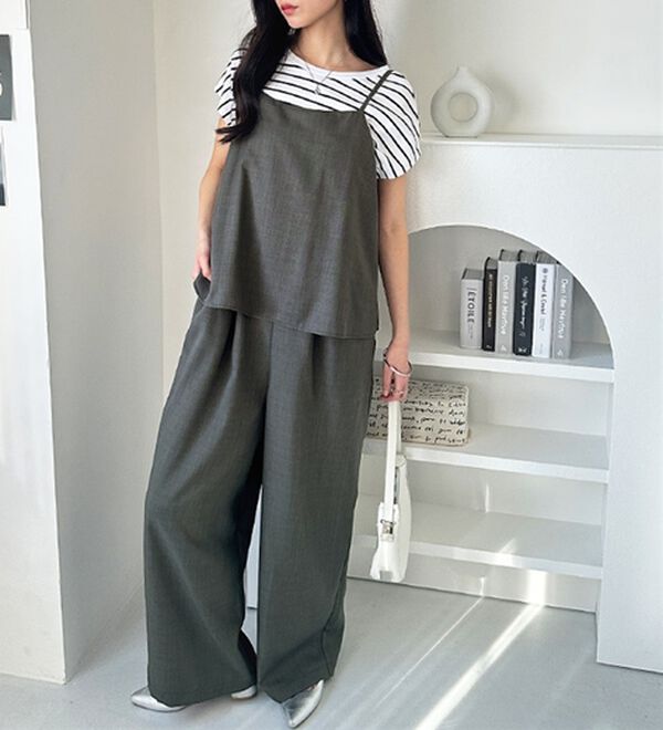 GeeRA（ジーラ）の「セットアップ風キャミソールサロペット（オールインワン）」｜詳細画像