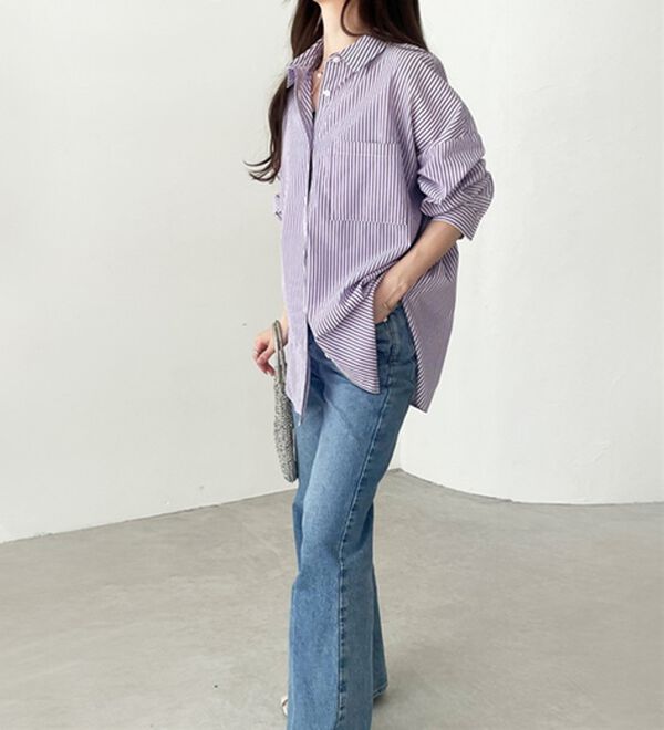 GeeRA（ジーラ）の「アソート柄オーバーサイズシャツ（シャツ）」｜詳細画像