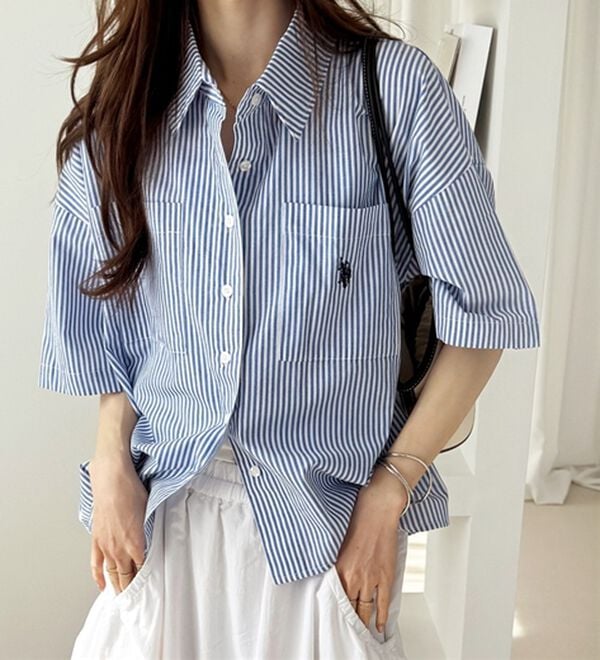 GeeRA（ジーラ）の「【ＵＳ．ＰＯＬＯ．ＡＳＳＮ】オーバーサイズ半袖シャツ（シャツ）」｜詳細画像