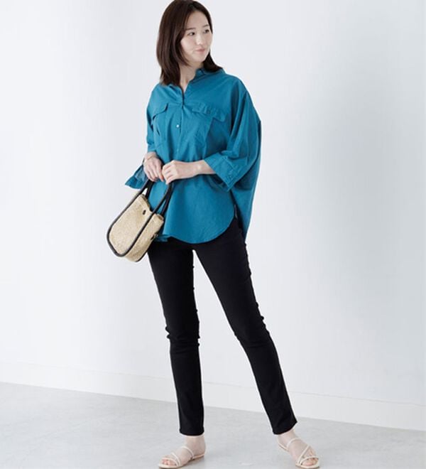 A HAPPY MARILYN（アハッピーマリリン）の「【Ｍ～８Ｌ】【選べる丈】のび～る ストレッチ ツイル 魔法の 美脚レギンスパンツ（スリム・スキニーパンツ）」｜詳細画像